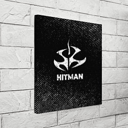 Холст квадратный Hitman с потертостями на темном фоне, цвет: 3D-принт — фото 2