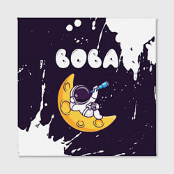 Холст квадратный Вова космонавт отдыхает на Луне, цвет: 3D-принт — фото 2