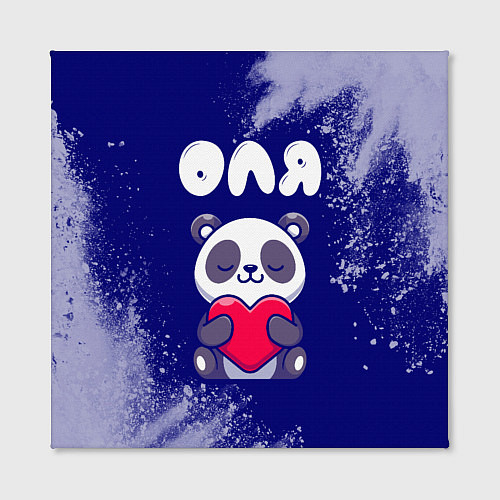 Картина квадратная Оля панда с сердечком / 3D-принт – фото 2