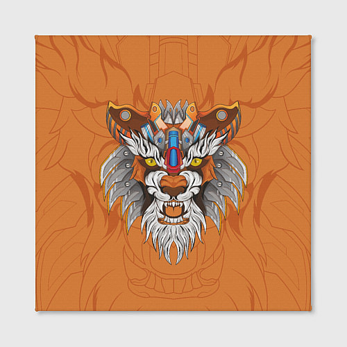 Картина квадратная Голова тигра в узорах / 3D-принт – фото 2