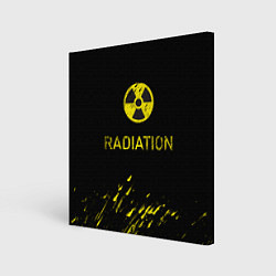 Холст квадратный Radiation - радиационная опасность, цвет: 3D-принт