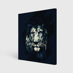 Холст квадратный Голова царя-зверей льва, цвет: 3D-принт