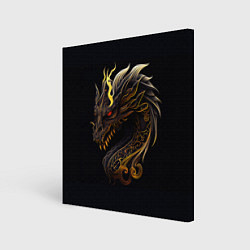 Холст квадратный Китайский дракон - ирезуми, цвет: 3D-принт