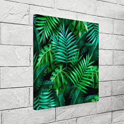 Холст квадратный Тропические растения - текстура, цвет: 3D-принт — фото 2