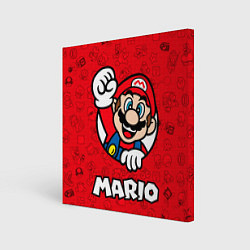 Холст квадратный Луиджи и Марио, цвет: 3D-принт