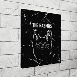 Холст квадратный Группа The Rasmus и рок кот, цвет: 3D-принт — фото 2