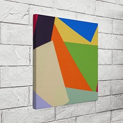 Холст квадратный Геометрические разноцветные фигyры, цвет: 3D-принт — фото 2