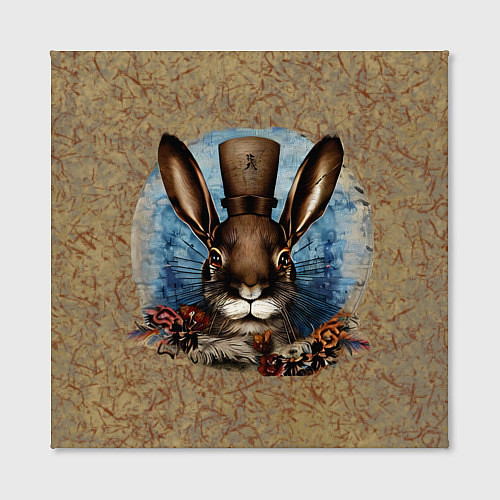 Картина квадратная Ретро кролик / 3D-принт – фото 2