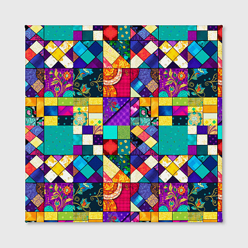 Картина квадратная Пэчворк - лоскутные узоры / 3D-принт – фото 2