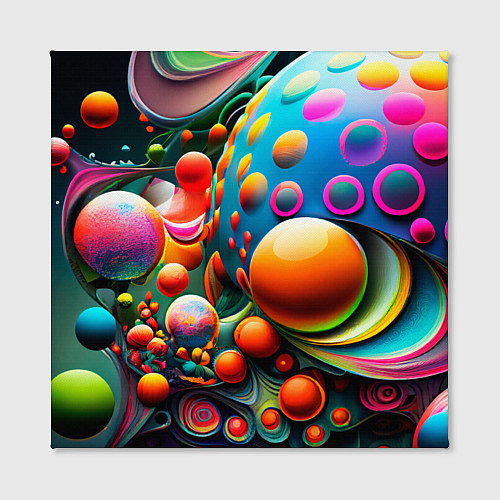 Картина квадратная Абстрактные космические шары / 3D-принт – фото 2