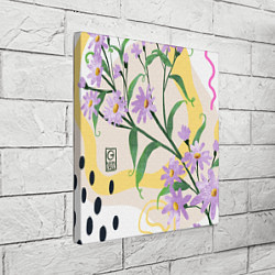 Холст квадратный Цветы Мемфиса, цвет: 3D-принт — фото 2