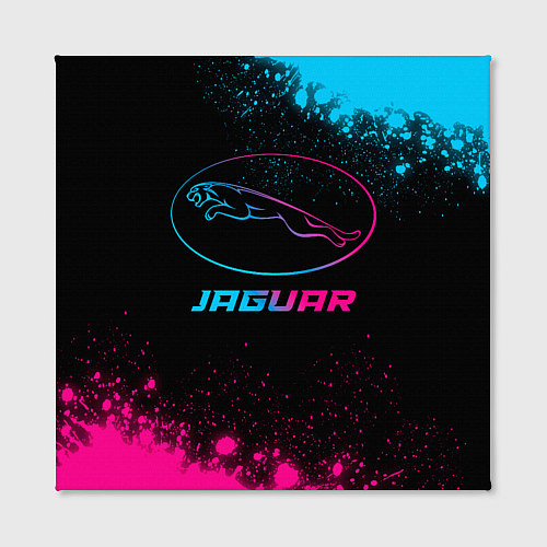 Картина квадратная Jaguar - neon gradient / 3D-принт – фото 2