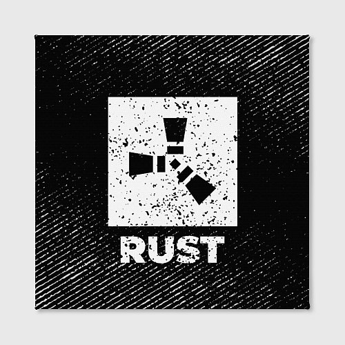 Картина квадратная Rust с потертостями на темном фоне / 3D-принт – фото 2