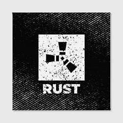 Холст квадратный Rust с потертостями на темном фоне, цвет: 3D-принт — фото 2