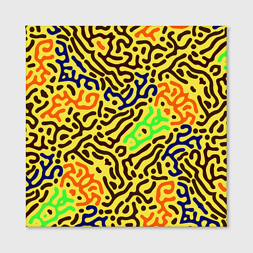 Картина квадратная Абстрактные кислотные полосы / 3D-принт – фото 2