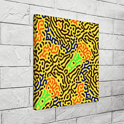 Холст квадратный Абстрактные кислотные полосы, цвет: 3D-принт — фото 2