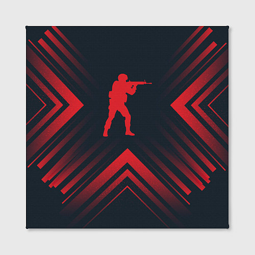 Картина квадратная Красный символ Counter Strike на темном фоне со ст / 3D-принт – фото 2
