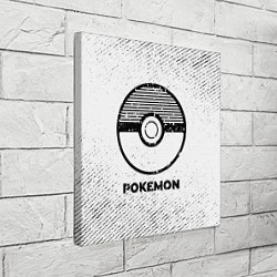 Холст квадратный Pokemon с потертостями на светлом фоне, цвет: 3D-принт — фото 2