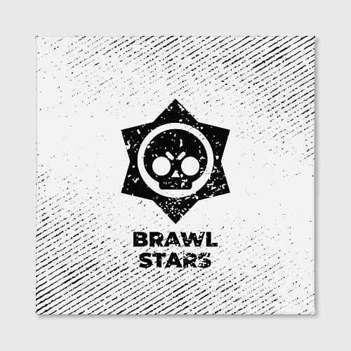 Картина квадратная Brawl Stars с потертостями на светлом фоне / 3D-принт – фото 2