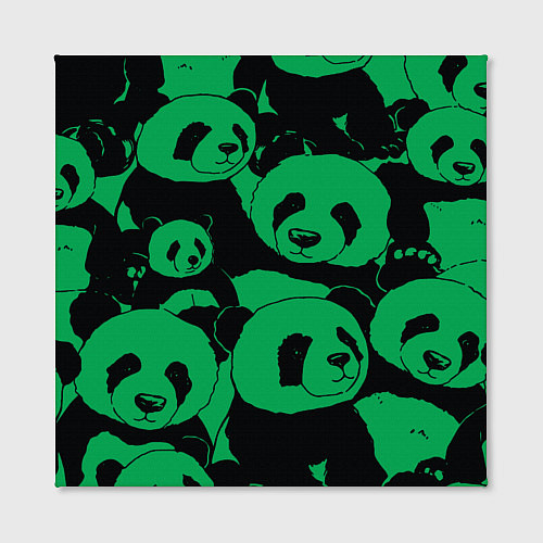 Картина квадратная Panda green pattern / 3D-принт – фото 2