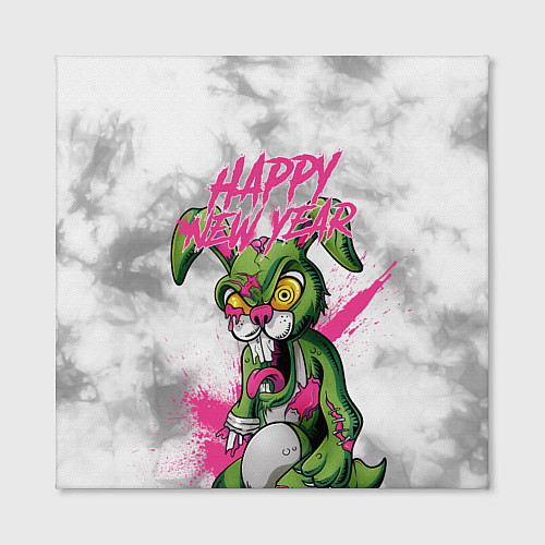 Картина квадратная Zombie rabbit Happy new year / 3D-принт – фото 2