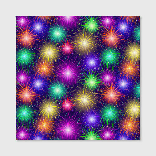 Картина квадратная Праздничный салют - фейерверк / 3D-принт – фото 2
