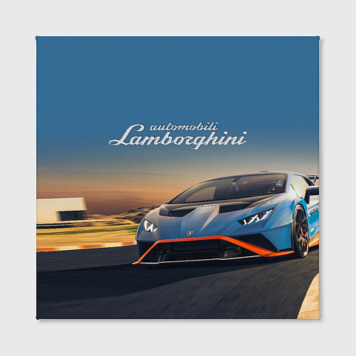 Картина квадратная Lamborghini Huracan STO - car racing / 3D-принт – фото 2
