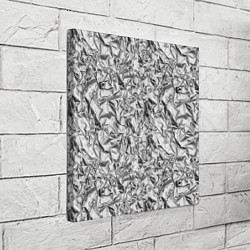 Холст квадратный Текстура мятой алюминиевой фольги, цвет: 3D-принт — фото 2