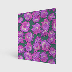 Холст квадратный Яркие хризантемы, цвет: 3D-принт