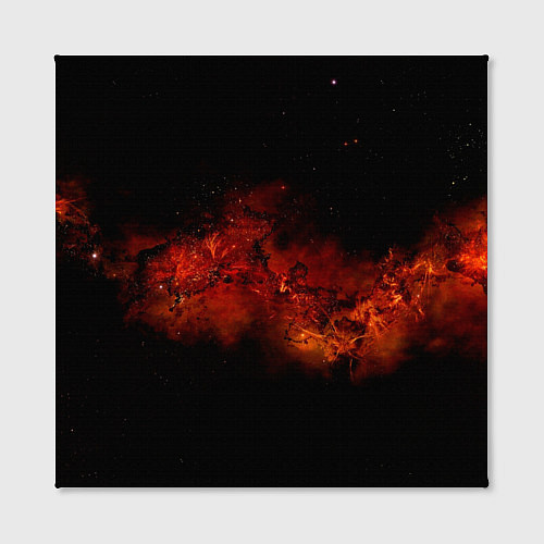 Картина квадратная Абстрактные взрывы в космосе и красные звёзды / 3D-принт – фото 2