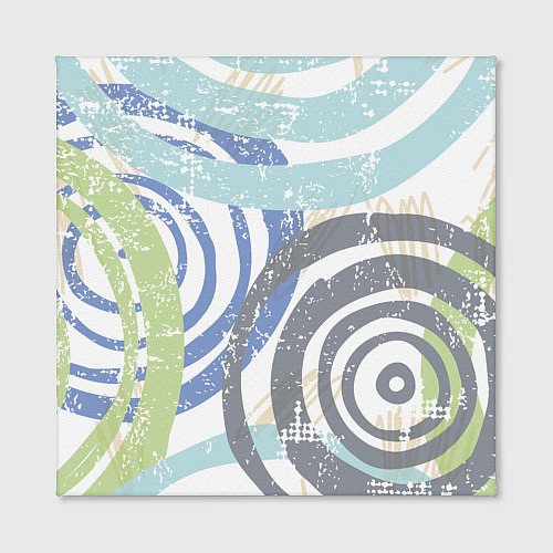 Картина квадратная Паттерн разноцветных кругов / 3D-принт – фото 2