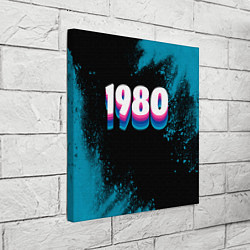 Холст квадратный Made in 1980: vintage art, цвет: 3D-принт — фото 2