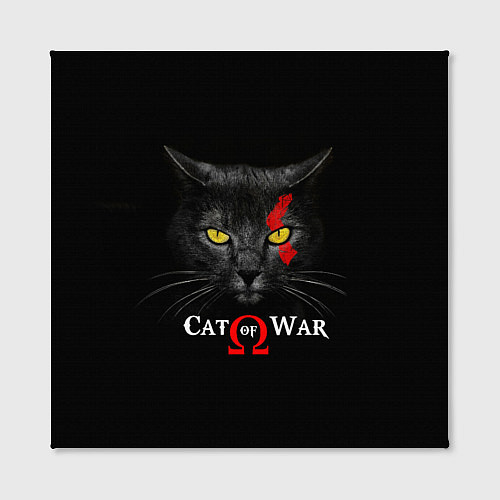 Картина квадратная Cat of war collab / 3D-принт – фото 2