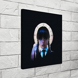 Холст квадратный Уэнсдэй с рукой во мраке, цвет: 3D-принт — фото 2