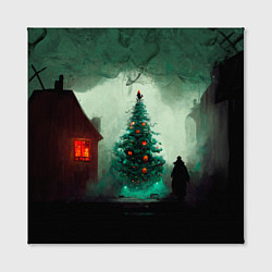 Холст квадратный Тёмное рождество, цвет: 3D-принт — фото 2