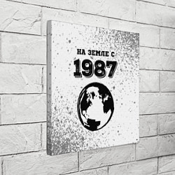 Холст квадратный На Земле с 1987: краска на светлом, цвет: 3D-принт — фото 2