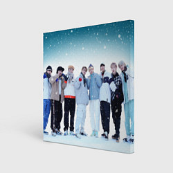 Холст квадратный Stray Kids winter, цвет: 3D-принт