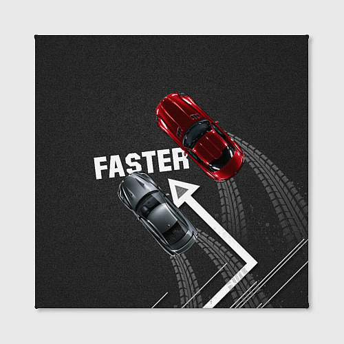 Картина квадратная Faster гонки JDM / 3D-принт – фото 2