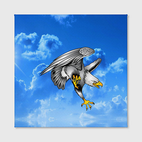 Картина квадратная Орел в облаках разглядел добычу / 3D-принт – фото 2