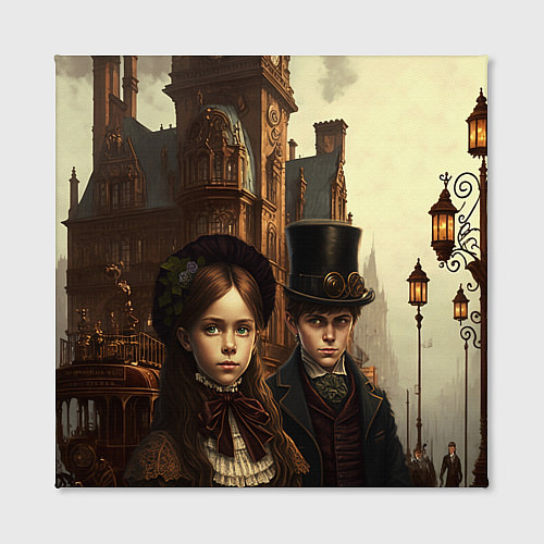 Картина квадратная Victorian boy and girl / 3D-принт – фото 2