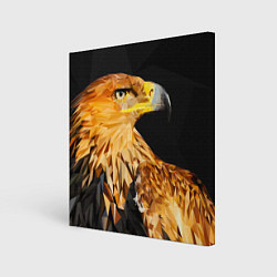 Холст квадратный Орёл полигональный, цвет: 3D-принт