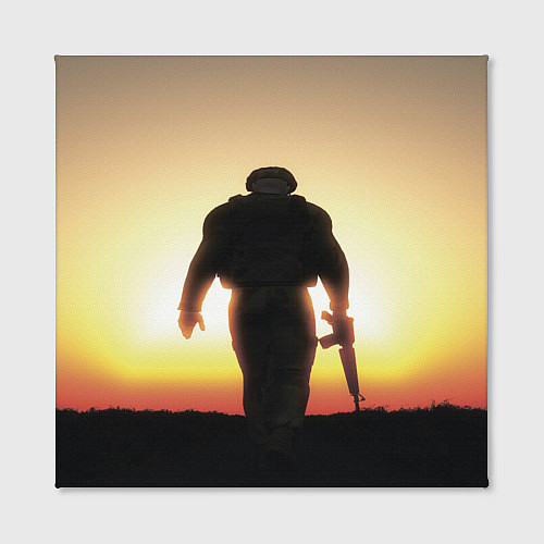 Картина квадратная Солдат на закате / 3D-принт – фото 2
