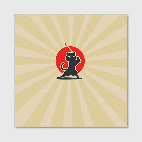 Картина квадратная Кот-ниндзя / 3D-принт – фото 2