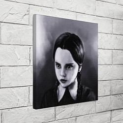 Холст квадратный Уэнсдэй портрет, цвет: 3D-принт — фото 2