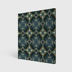 Холст квадратный Абстрактный геометрический узор в стиле фэнтези, цвет: 3D-принт