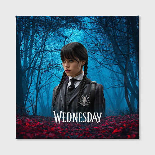 Картина квадратная Wednesday таинственный лес / 3D-принт – фото 2
