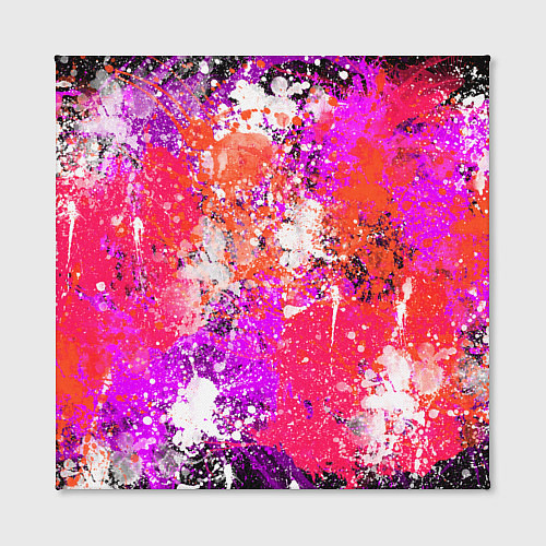 Картина квадратная Разбрызганная красная краска - темный фон / 3D-принт – фото 2
