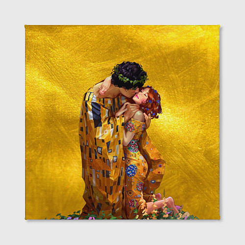 Картина квадратная Густав Климт Поцелуй / 3D-принт – фото 2
