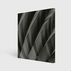 Холст квадратный Абстрактные серые острые металлические листы, цвет: 3D-принт