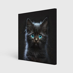 Холст квадратный Голубоглазый котенок, цвет: 3D-принт